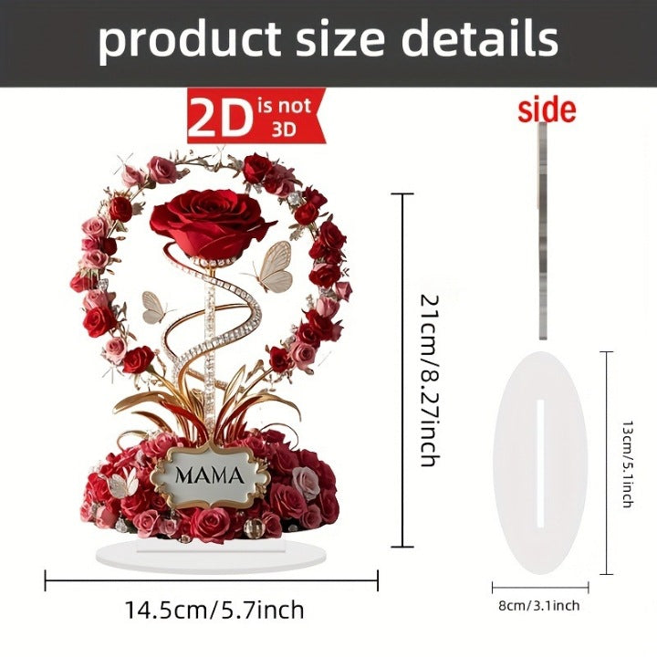 Acrylic Rose Desktop Decoration